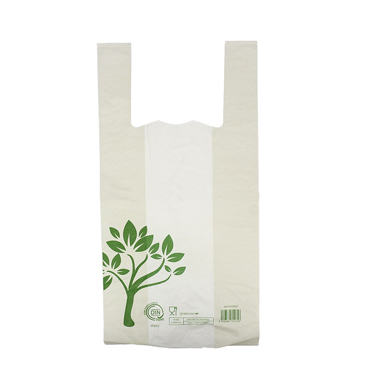 Plastic T-Shirt Bag Home Compost “Be Eco!” 35x45cm (1.000 Units)