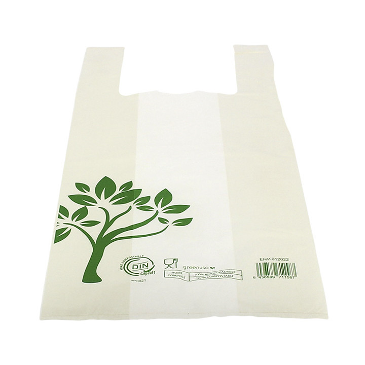 Plastic T-Shirt Bag Home Compost “Be Eco!” 35x50cm (1.000 Units)