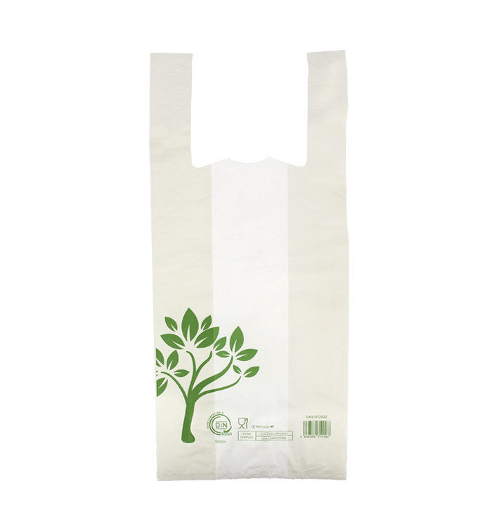 Plastic T-Shirt Bag Home Compost “Be Eco!” 35x50cm (100 Units)