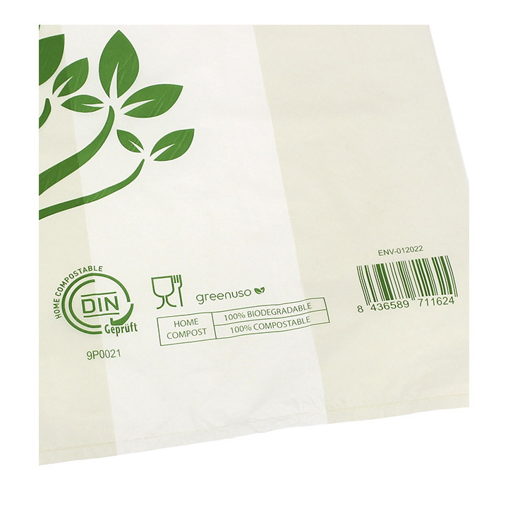 Plastic T-Shirt Bag Home Compost “Be Eco!” 50x60cm (500 Units)