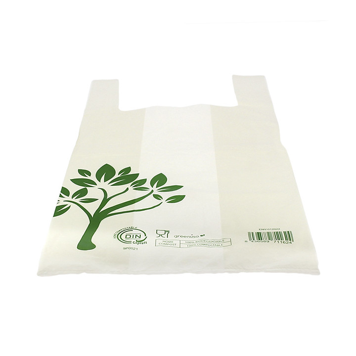 Plastic T-Shirt Bag Home Compost “Be Eco!” 50x60cm (100 Units)