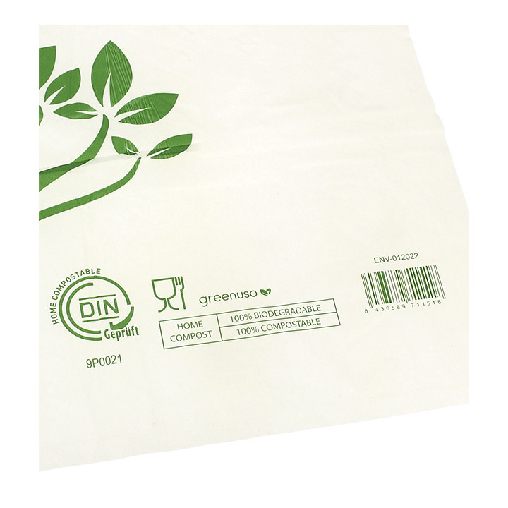 Die-Cut Handle Plastic Bags Home Compost “Be Eco!” 30x40cm (3.000 Units)