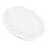 Paper Lace Doilie Oval Shape "Litos" White 16x23cm (250 Units)  