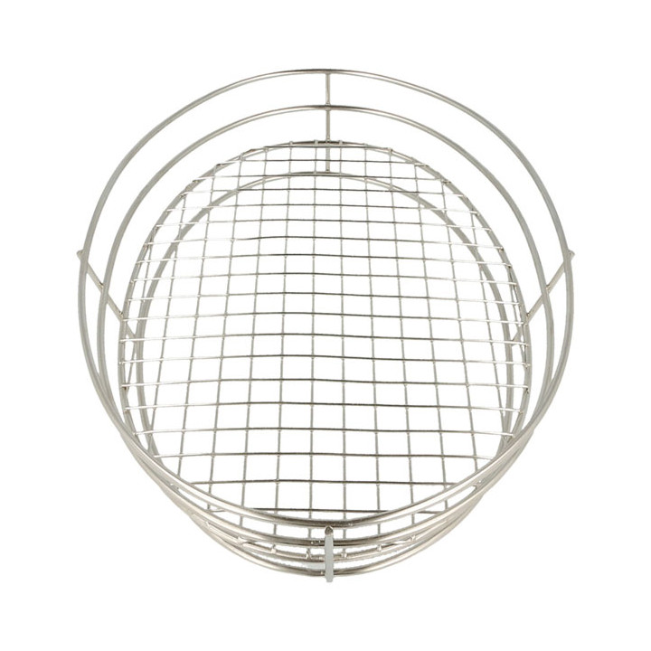 Basket Containers Steel Oval Shape Silver 28x20,5x5,7cm (1 Unit) 