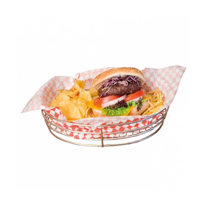 Basket Containers Steel Oval Shape Silver 28x20,5x5,7cm (1 Unit) 
