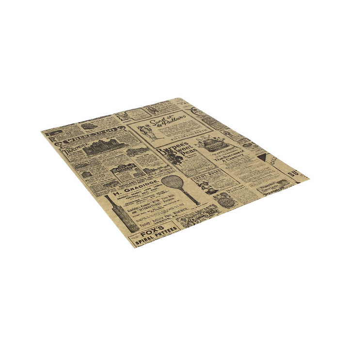 Paper Food Wrap Grease-Proof "Times" Kraft 31x31cm (4000 Units)
