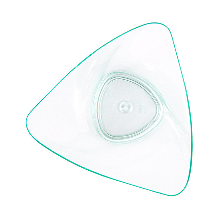 Tasting Plastic Bowl PS Triangle shape Water Green 100ml (24 Units)