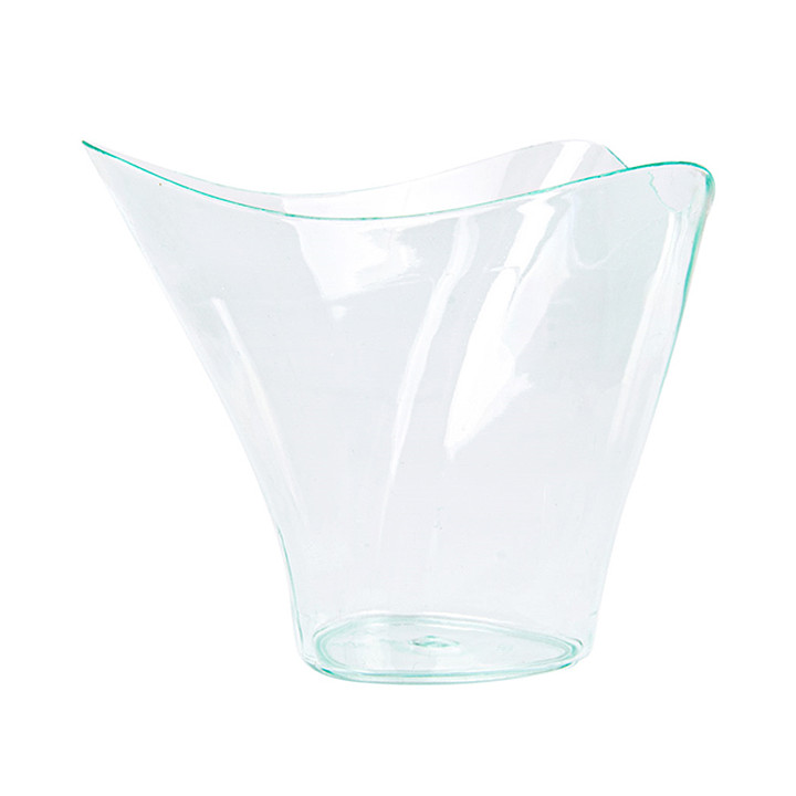 Tasting Plastic Bowl PS Triangle shape Water Green 100ml (24 Units)