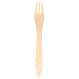 Wooden Fork Natural 18,3cm (100 Units)  