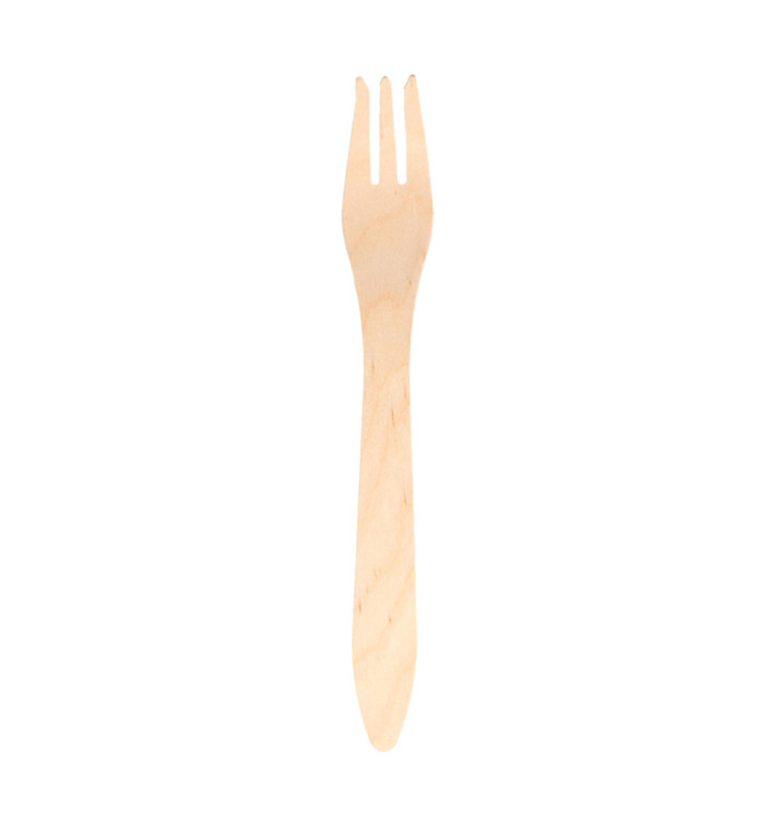 Wooden Fork Natural 18,3cm (100 Units)  