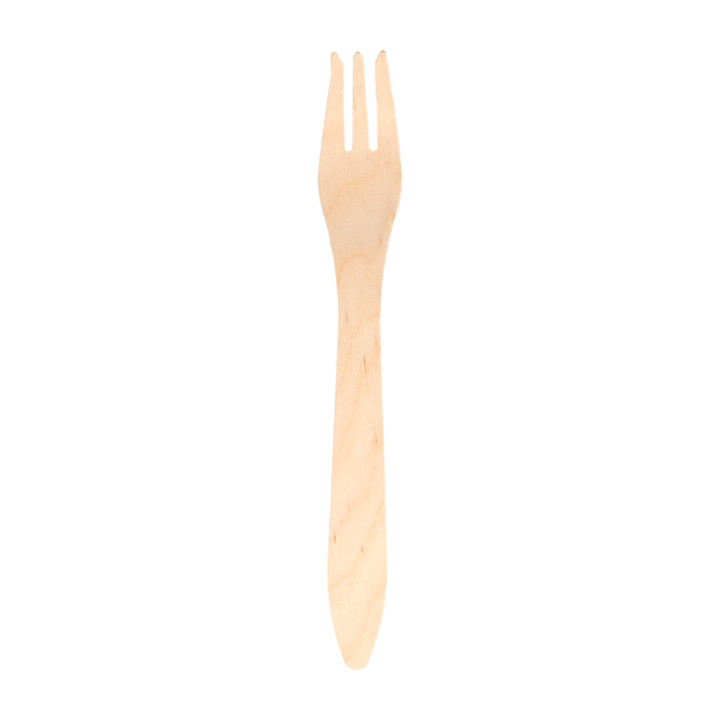 Wooden Fork Natural 18,3cm (100 Units)  
