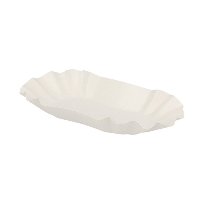 Paper Food Boat Tray Oval shape 15,5x9,5x2,5cm (2000 Units)