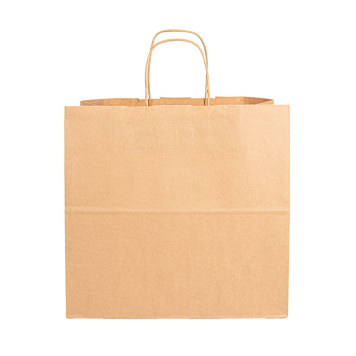 Paper Bag with Handles Kraft Brown 90g 32+16x31cm (250 Units)