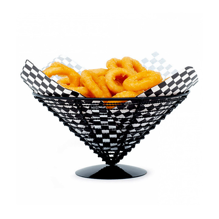 Serving Basket Containers Steel Ø23x12,5cm (6 Units)