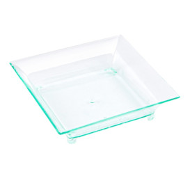 Plastic Tasting Plate PS Water Green 6,5x6,5x1,5cm (720 Units)