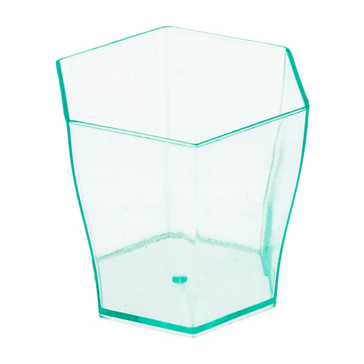 Plastic Tasting Cup PS Hexagonal Shape Water Green 60ml (24 Uts)