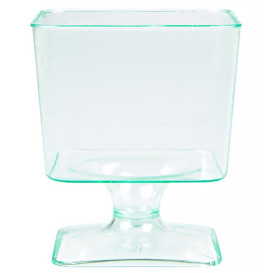 Plastic Glass Square shape Water Green 60 ml (288 Units)