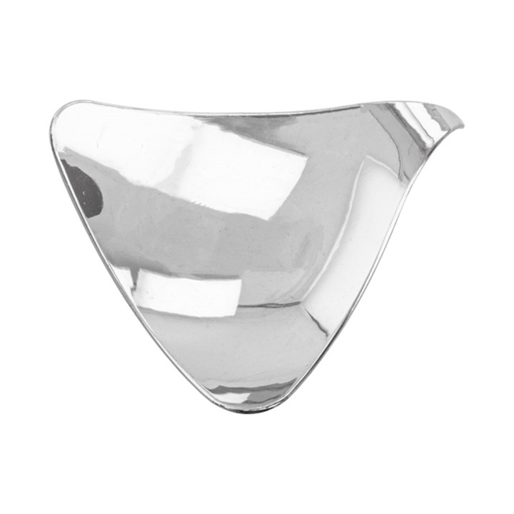 Plastic Tasting Plate PS with Handle Silver 8x1,9cm (50 Units) 