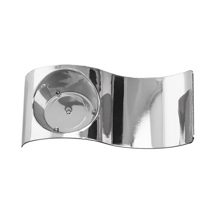 Tasting Plastic Plate PS "Ola" Silver 9,5x4,2cm (50 Units) 