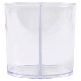 Plastic Tasting Cup PS 2 Compartments Clear 60ml (500 Units)