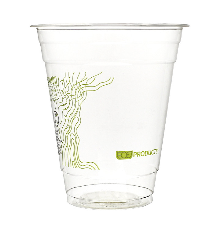 Cornstarch Cup PLA "Green Stripe" 355ml (50 Units) 