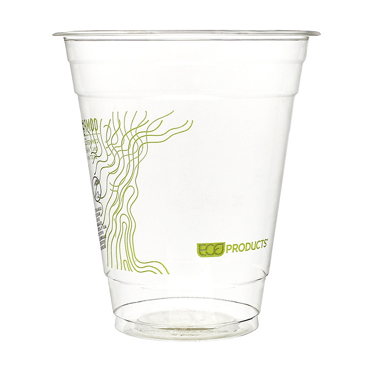 Cornstarch Cup PLA "Green Stripe" 355ml (50 Units) 