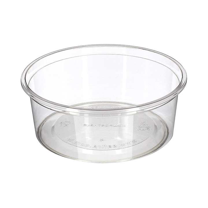 Tub Deli Container PLA Clear Compostable 240ml (600 Units) 