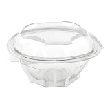 Plastic Hinged Salad Bowl PLA Round Shape 500ml (50 Units)