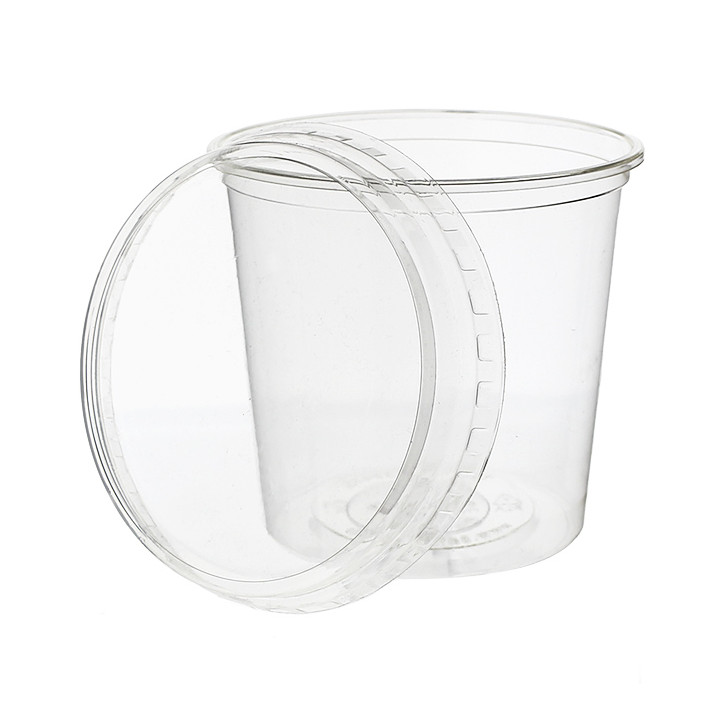 Lid for Tub Deli Container PLA Clear Compostable 240, 360, 480, 720, 960ml (50 Units)