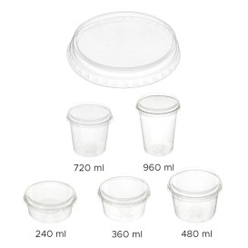 Tub Deli Container PLA Clear Compostable 360ml (600 Units) 