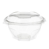 Plastic Hinged Salad Bowl PET Round Shape 750ml (50 Units) 