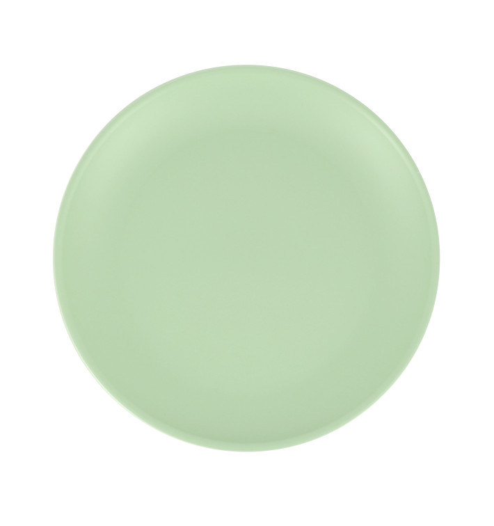 Reusable Plate Durable PP Mineral Green Ø23,5cm (12 Units)