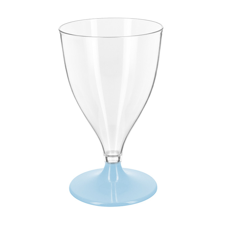 Reusable PS Cup Water/Wine Blue Foot 200ml 2P (6 Units)