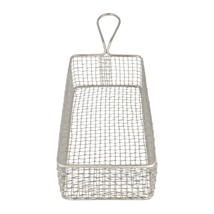 Serving Mini Fryer Container Steel 22x10x6cm (6 Units)
