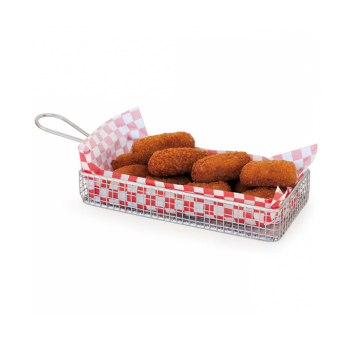 Serving Mini Fryer Container Steel 22x10x6cm (6 Units)