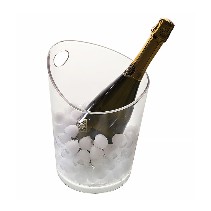 Reusable Ice Bucket SMMA Transparent for 1 Bottle (1 Unit)