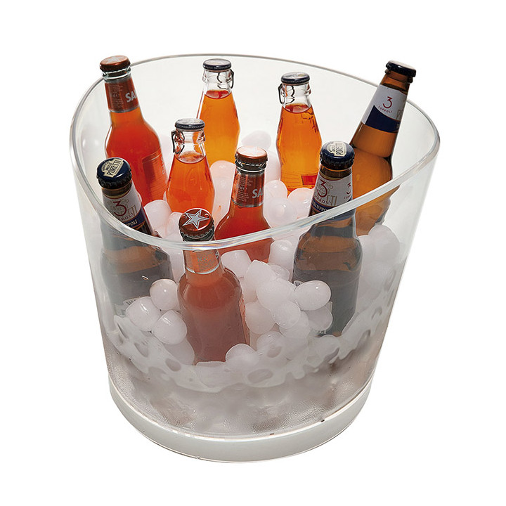 Reusable Ice Bucket SMMA Transparent for 7-8 Bottles (1 Unit)