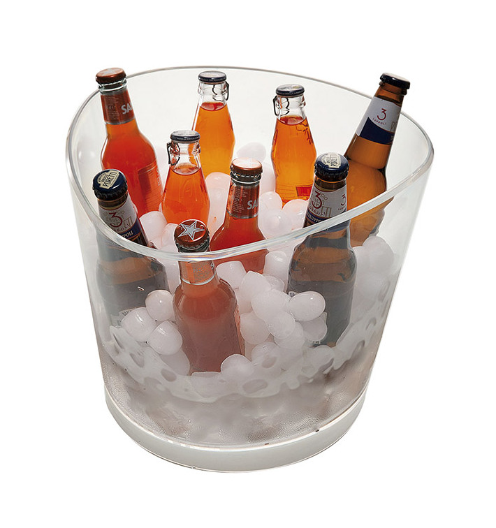 Reusable Ice Bucket SMMA Transparent for 7-8 Bottles (4 Units)
