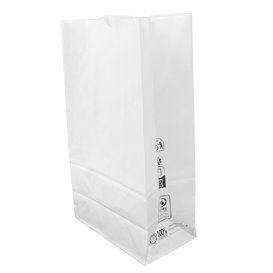 Paper Bag without Handle Kraft White 50g/m² 15+9x28cm (600 Units)