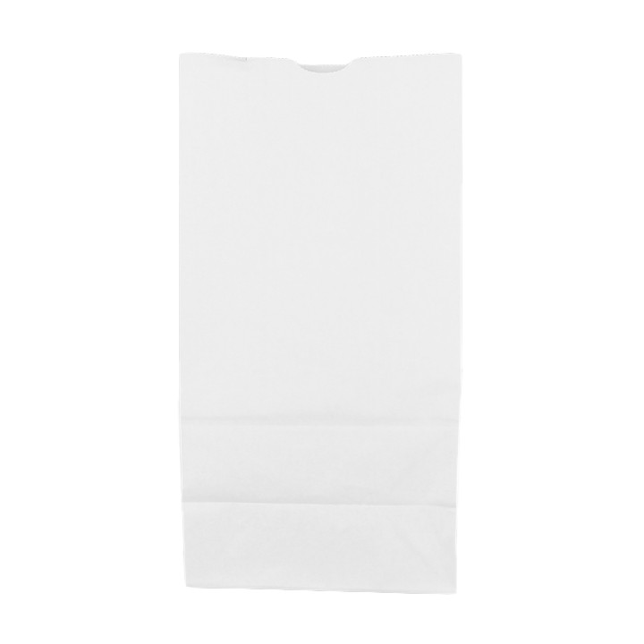 Paper Bag without Handle Kraft White 60g/m² 18+11x34cm (500 Units)