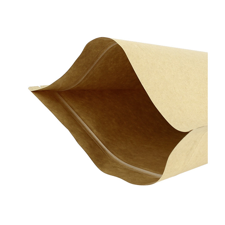 Paper Doypack Kraft with self closing and Window 20+10x30cm (50 Units)
