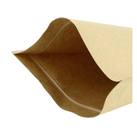 Paper Doypack Kraft with self closing and Window 16+8x26cm (1000 Units)