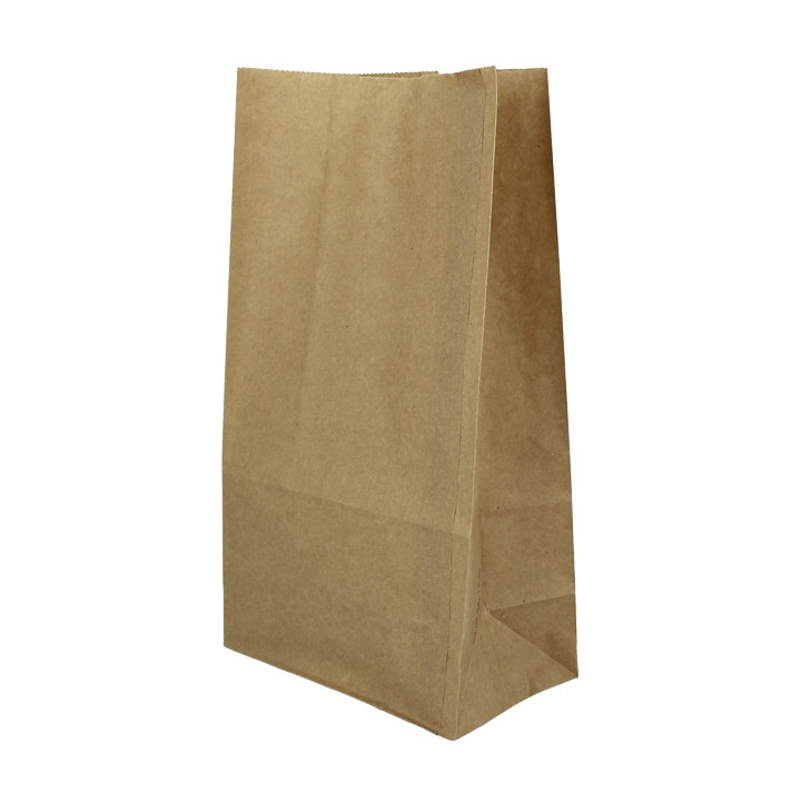 Paper Bag without Handle Kraft Brown 45g/m² 15+9x28cm (25 Units) 
