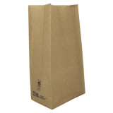 Paper Bag without Handle Kraft Brown 45g/m² 15+9x28cm (25 Units) 