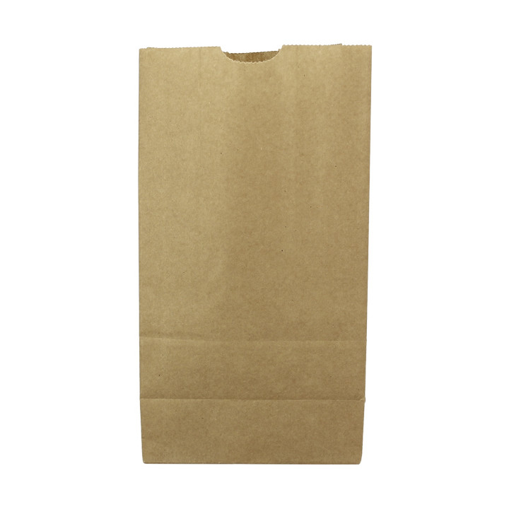 Paper Bag without Handle Kraft Brown 45g/m² 15+9x28cm (25 Units) 