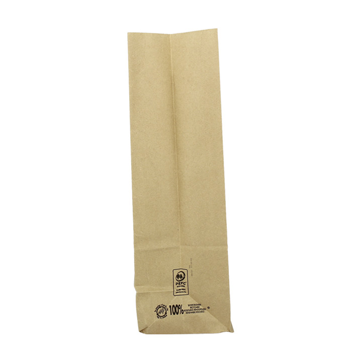 Paper Bag without Handle Kraft 60g/m² 18+11x34cm (25 Units) 