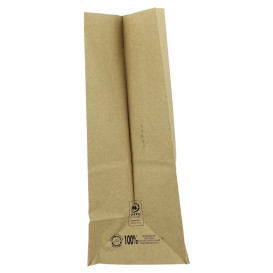 Paper Bag without Handle Kraft 50g/m² 18+12x29cm (25 Units)