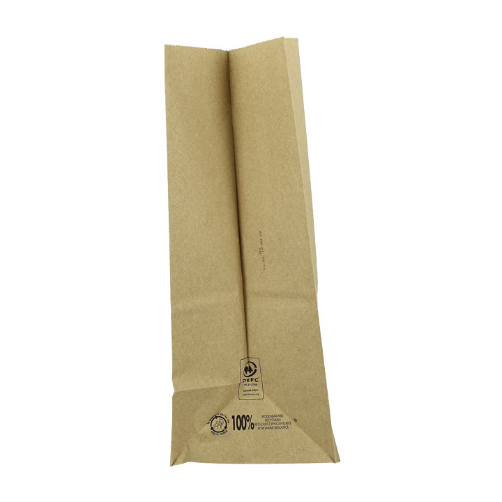 Paper Bag without Handle Kraft 50g/m² 18+12x29cm (25 Units)