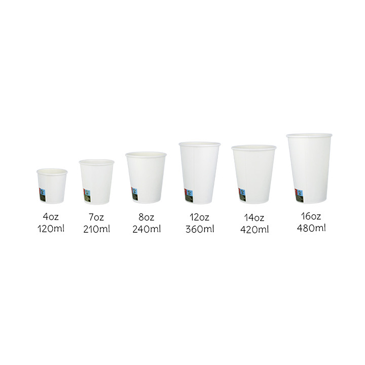Paper Cup White ECO 16Oz/480ml Ø9cm (1.000 Units)
