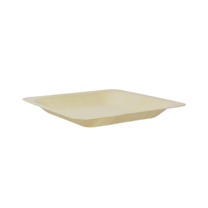 Wooden Plate Square Shape 14x14cm (50 Units) 